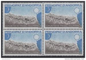 French Andorra #322 1984 Pyranees Community Labor Block MNH