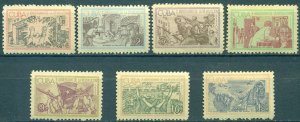 CUBA Sc# 794-800 BATTLES OF THE REVOLUTION cpl set of 7  1963  MNG no gum