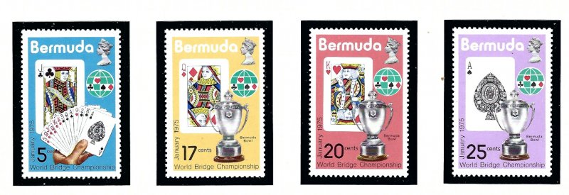 Bermuda 312-15 MNH 1975 World Bridge Championship