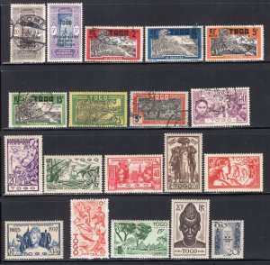 Togo 1916-1963 Selection 38 Stamps Mint-MNH-Used With Better