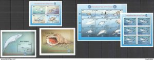 Ss1649 1998 Maldives Fish & Marine Life Fauna Year Of The Ocean !!! 3Kb+2Bl Mnh