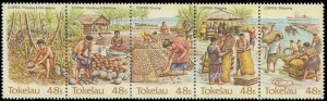 Tokelau #103, Complete Set, Strip of 5, 1984, Never Hinged