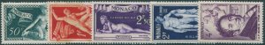 Monaco 1948 SG352-356 Francis Joseph Bosio sculptures (5) MH