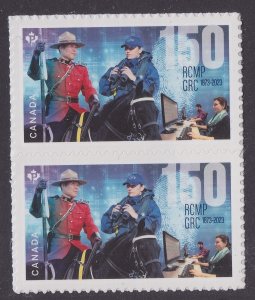 Canada 3382 Royal Canadian Mounted Police RCMP P vert pair MNH 202