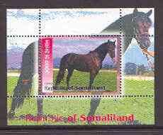 SOMALILAND - 1999 - Horses - Perf Souv Sheet - M N H - Private Issue