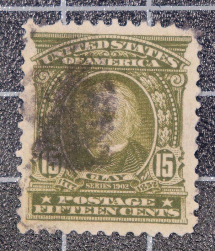 Scott 309 - 15 Cents Clay - Used  - Nice Stamp - SCV - $12.50