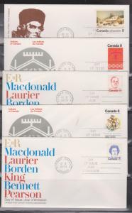 10 CANADA FDCs Assorted Cachets - Lot # 3