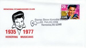 HONORING MUSICIANS, ELVIS,  KENOSHA, WI 1993 FDC9530