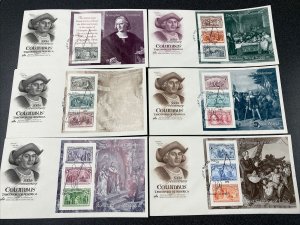 FDC 2624-29 full set of 6  Voyages of Columbus issue 1992 used