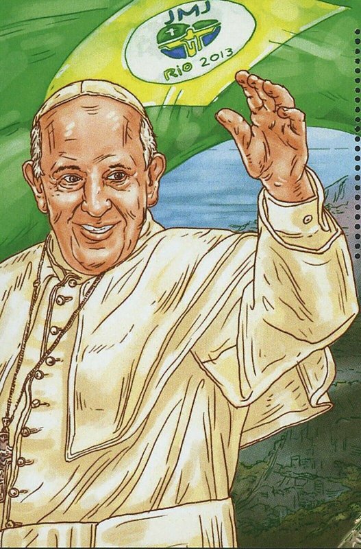 Pope Francis Stamp Visit To Brazil Vatican Catholic Church S/S MNH #3307 /Bl.385 