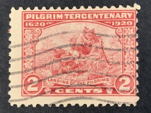 1920 SC #549 Pilgrim Tercentenary 1620-1920 US 2 Cent Stamp--Landing of Pilgrims