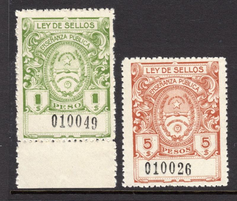 Argentina Revenue Ley de Sellos Ensenanza Publica Never Hinged 2 Different a948