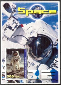 Benin 2003 Space Man on Moon S/S MNH