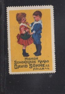 German Advertising Stamp - Mignon Chocolate & Cacao, Halle - Boy & Girl