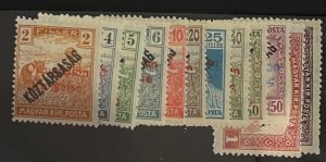 Hungary, 1919, SC 1N26-1N37,  LH, Complete Set