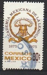 MEXICO 1089, Centenary Mexican Academy of Language Used. F-VF. (1227)