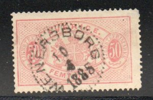 Sweden Sc O33 1881 50 ore Official stamp used