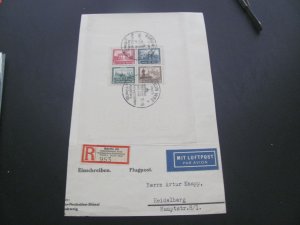 Germany 1930 SOUVENIR SHEET ON A REGISTERED COVER SC B33 SS 2000 EUROS (140)