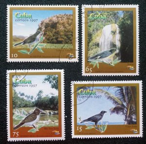 CUBA Sc# 3861-3864  PINAR DEL RIO tourism birds CPL SET of 4 1997  used cto