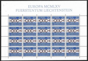 LIECHTENSTEIN (80) All different Sheets of stamps ALL Mint Never Hinged