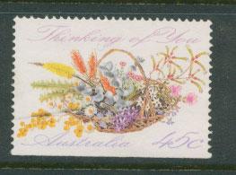 Australia SG 1318 VFU  booklet imperf stamp bottom