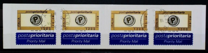 2001 Posta Prioritaria Libretto Usato Annullato Used Booklet 14808