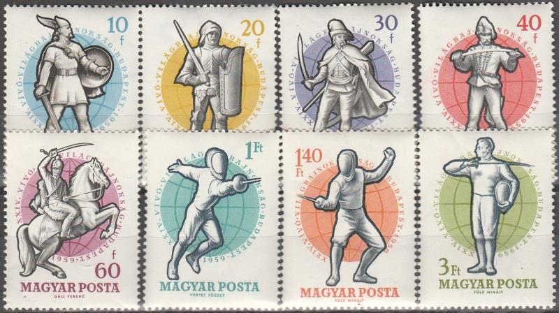 Hungary #1241-8 MNH CV $3.05 (S1025L)