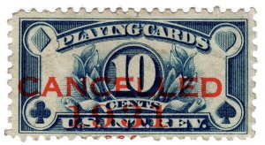 (I.B) US Revenue : Playing Cards 10c (1931)