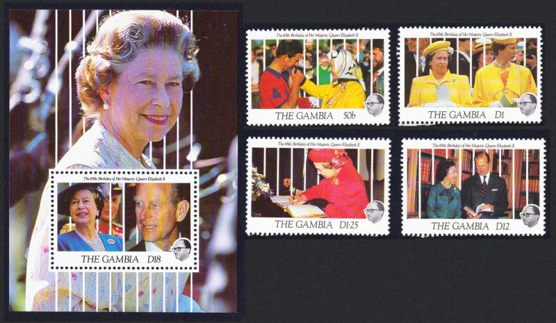 Gambia 65th Birthday of Queen Elizabeth II 4v+MS SG#1165-MS1169