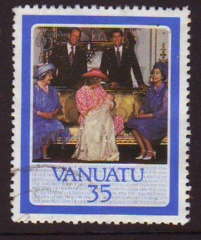 Vanuatu 1986 Sc#425, SG#430 35c QEII Birthday USED-VF-NH.