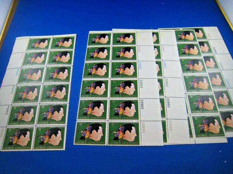 U.S. SCOTT # 1484-1487  -  PLATE BLOCKS of 12 -  LOT of 5 each     MNH