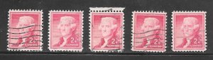 #1033 Used Lot of 5 stamps (my5) Collection / Lot