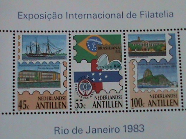 ​NETHERLANDS ANTILLES- SC#495a BRASILIANA'83 WORLD STAMP SHOW- MNH-S/S VF