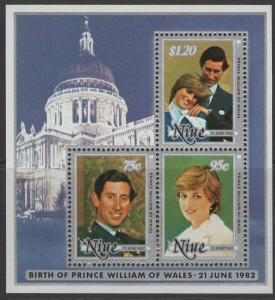 NIUE SGMS468 1982 BIRTH OF PRINCE WILLIAM MNH