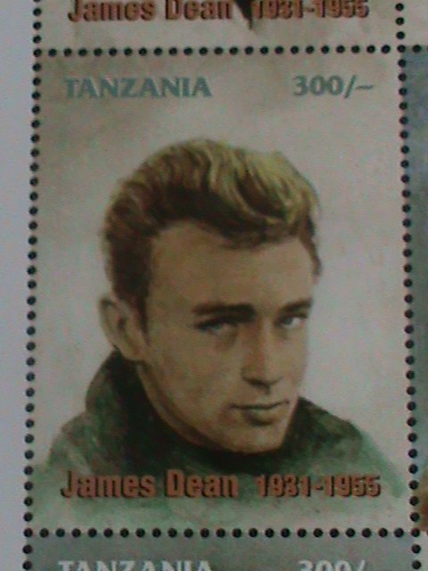 ​TANZANIA STAMP-1955-HOLLYWOOD LEGEND JAMES DEAN MNH FULL SHEET