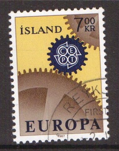 Iceland   #389   cancelled  1967   Europa  7k