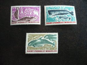 Stamps - St Pierre Miquelon - Scott# 389-391 - Mint Hinged Part Set of 3 Stamps