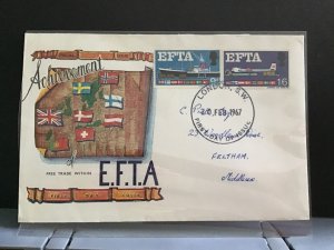 U.K 1967 E.F.T.A Special Issue stamp cover  R31606