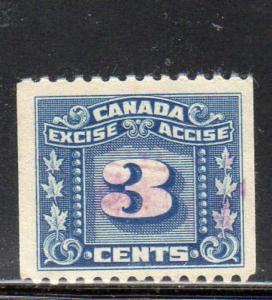 CANADA #FX64  1934  3c  THREE LEAF EXCISE TAX       F-VF USED  c