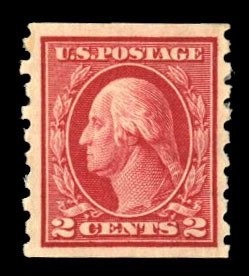 United States, 1910-30 #413 Cat$60, 1912 2c carmine, hinged, pencil notation ...