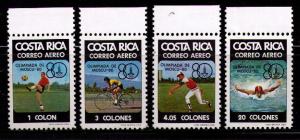 COSTA RICA Sc# C782-C785 MH FVF Set 4 Summer Olympics Moscow