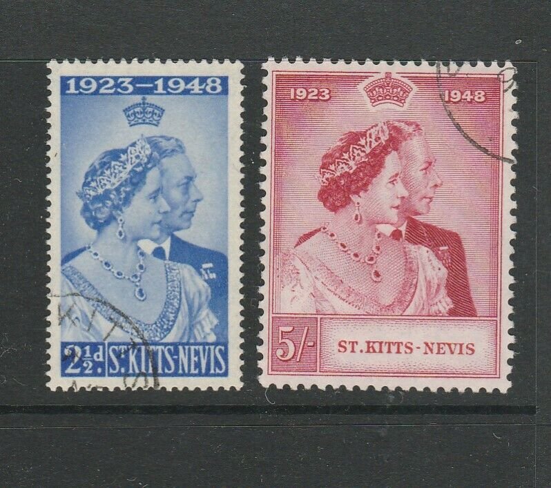 St Kitts Nevis 1948 Wedding FU SG 80/1