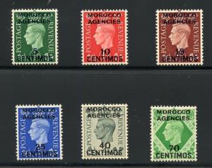 GREAT BRITAIN MOROCCO AGENCIES  SCOTT#83/88  MINT LH