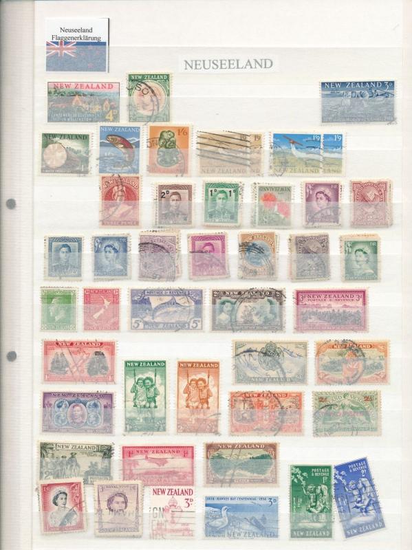 New Zealand QV/QE Used Accumulation Appx 300 Items (Au13827