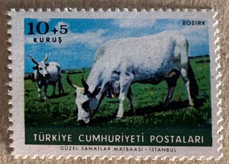Turkey 1964 10k+5 Animal Protection cow, MNH. SEE NOTE. Scott B98, CV $0.35