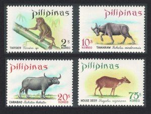 Philippines Wild Animals 4v 1969 MNH SG#1088-1091