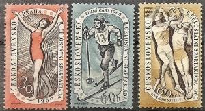 Czechoslovakia  955-57 MNH 1960 Winter Spartacist Games