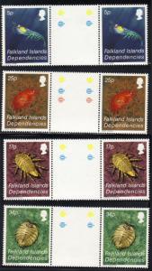 Falkland Is. #1L76-79 MNH gutter pairs