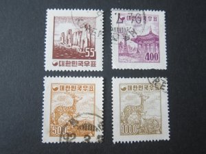 Korea 1957 Sc 277,79-82 FU