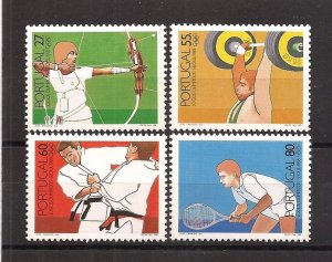 Portugal 1988 MNH Stamp Scott 1741-1744 Sport Olympic Games Archery Tennis Judo